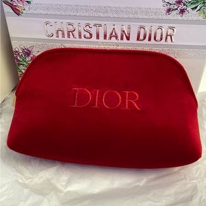 AUTHENTIC DIOR HALF MOON RED POUCH